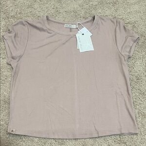 Barefoot Dreams Soft Rib cropped tee